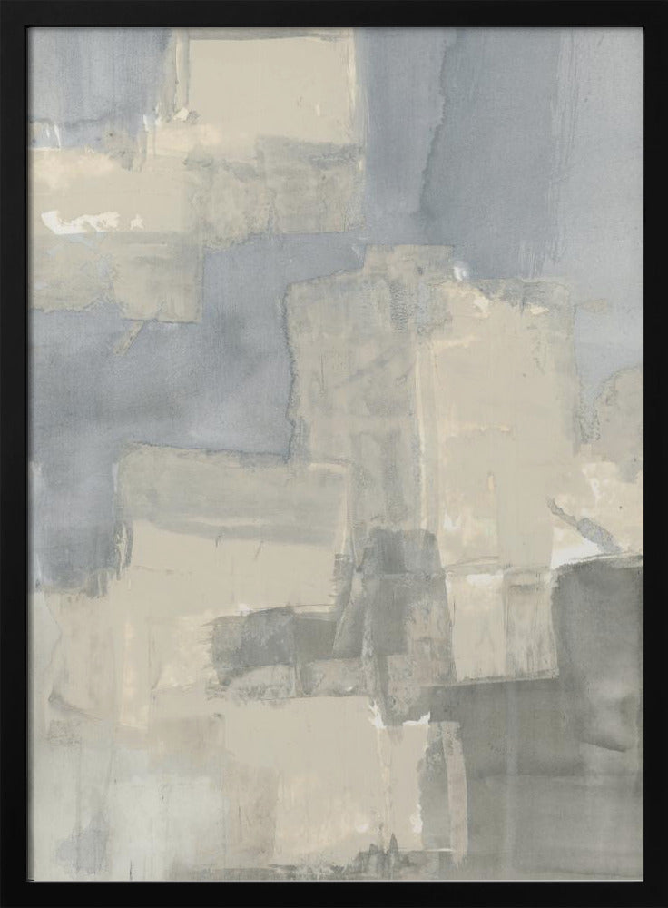 Abstract Neutral Grey and Beige Shapes 2 | Poster
