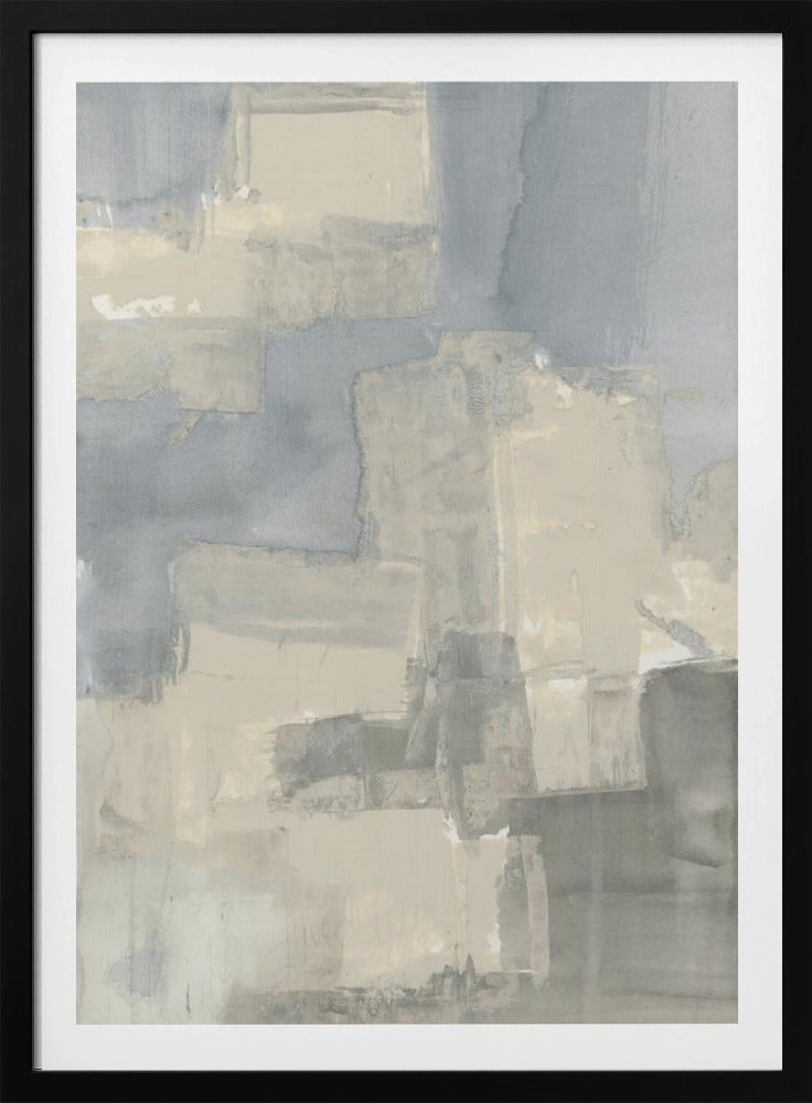 Abstract Neutral Grey and Beige Shapes 2 | Poster