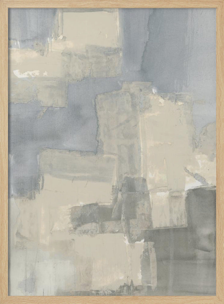 Abstract Neutral Grey and Beige Shapes 2 | Poster