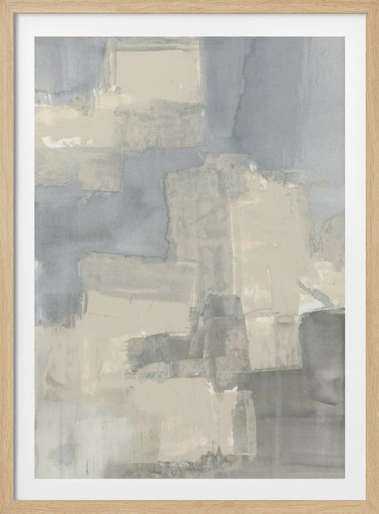 Abstract Neutral Grey and Beige Shapes 2 | Poster