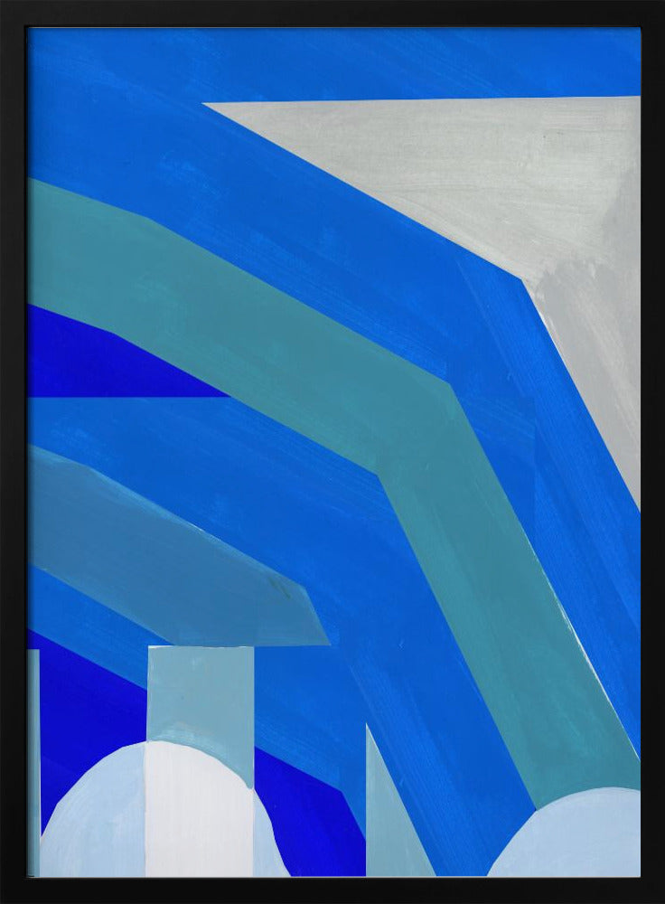 Blue French Stripes 1 | Poster