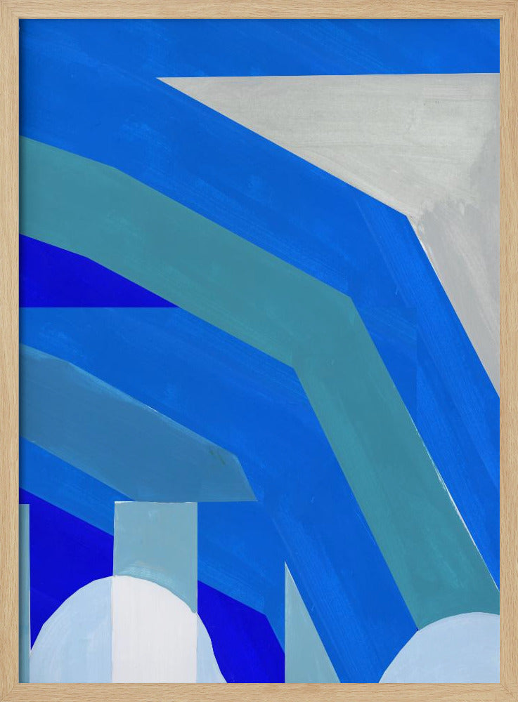 Blue French Stripes 1 | Poster