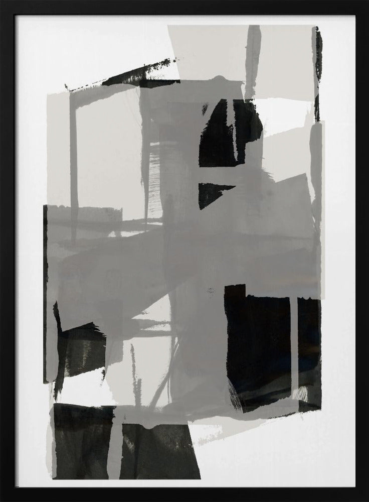 Black and White Abstract Composition No.5 | Poster