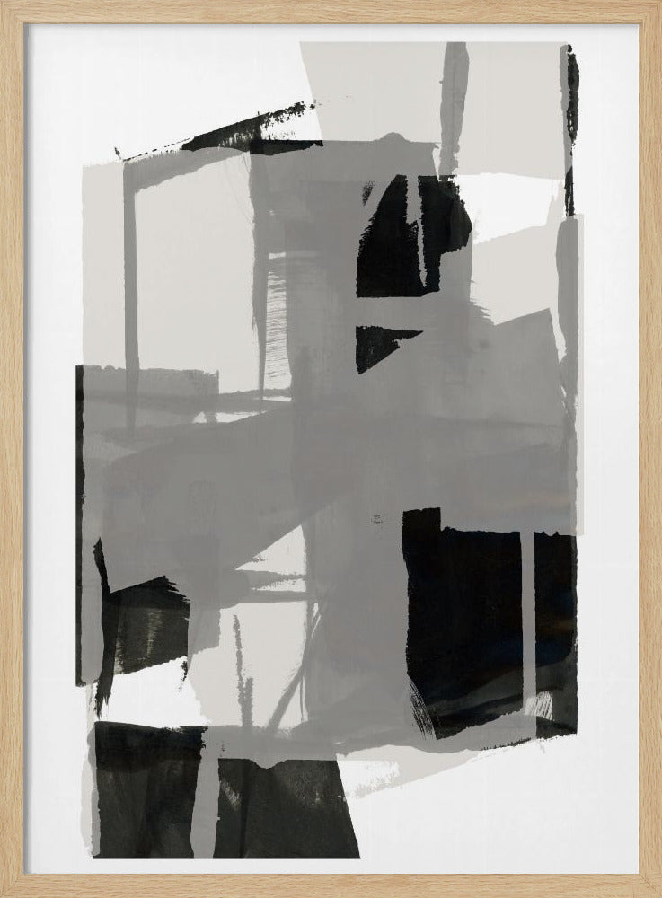 Black and White Abstract Composition No.5 | Poster