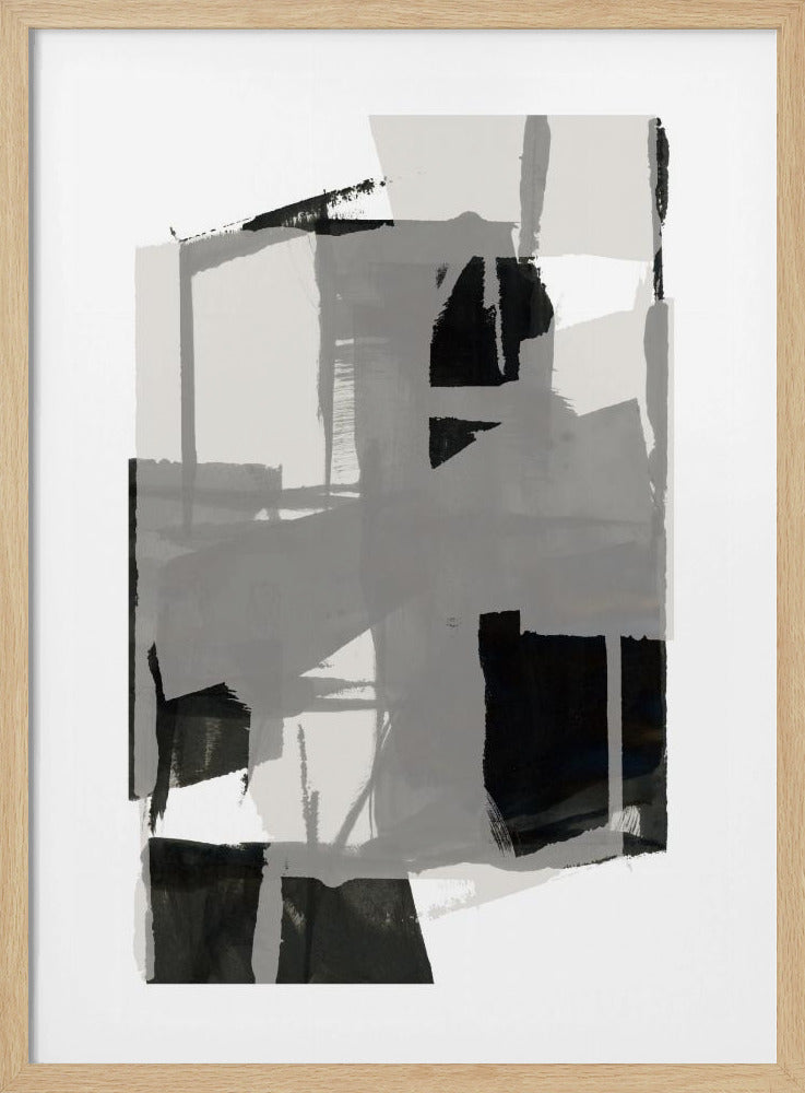 Black and White Abstract Composition No.5 | Poster