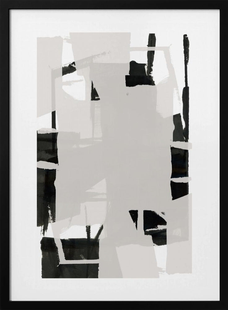 Black and White Abstract Composition No.6 | Poster