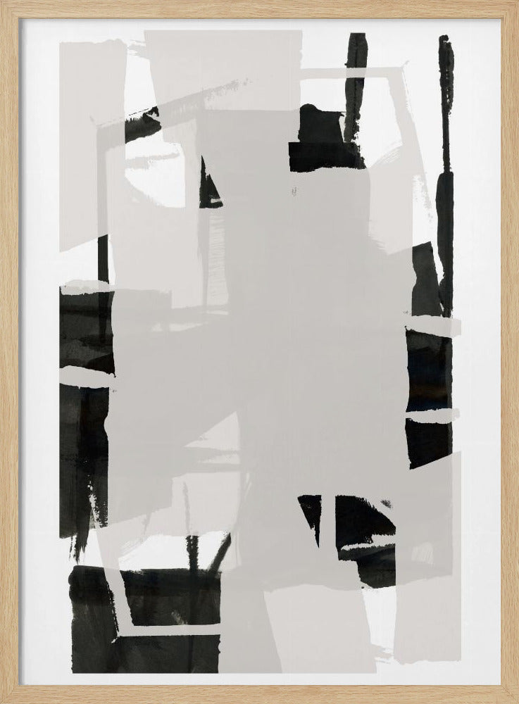 Black and White Abstract Composition No.6 | Poster