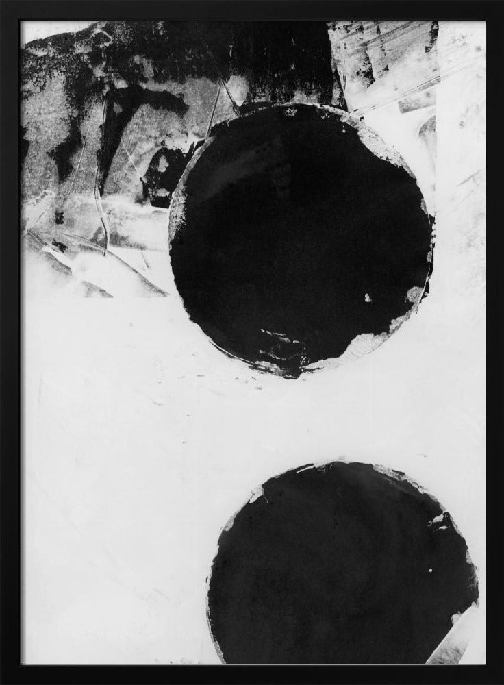 Black and White Abstract Dots 2 | Poster