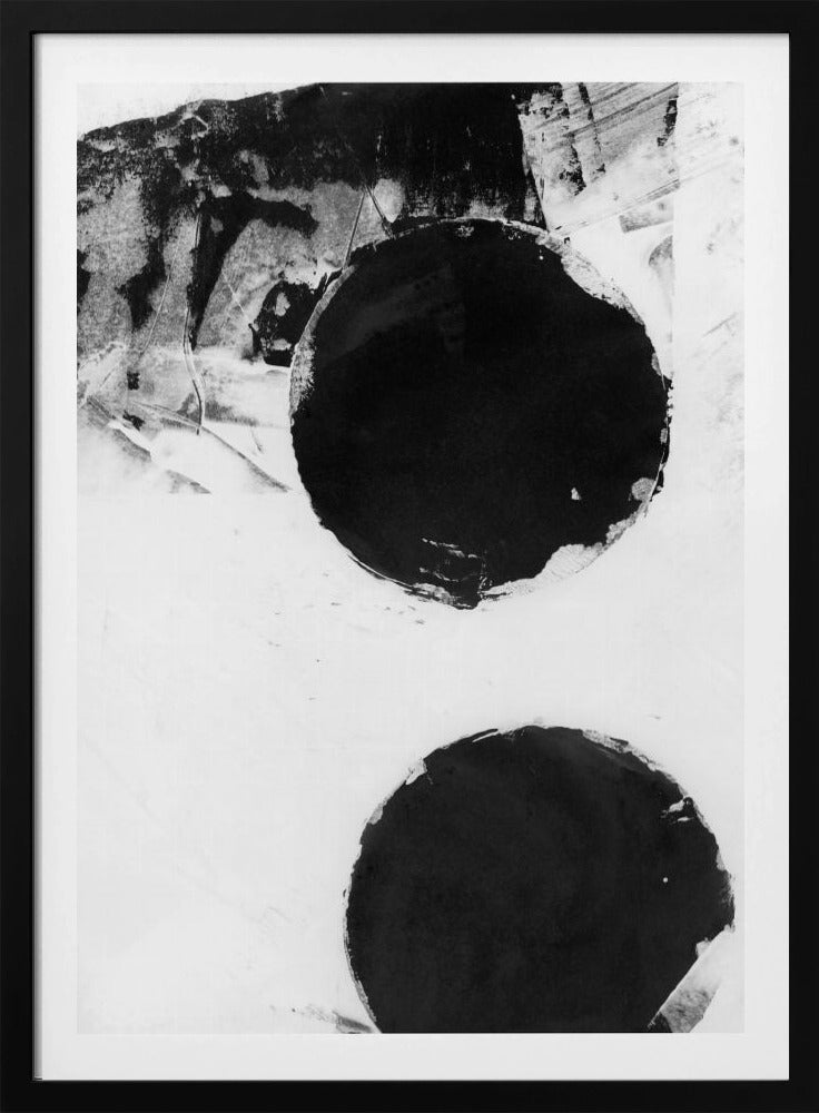 Black and White Abstract Dots 2 | Poster