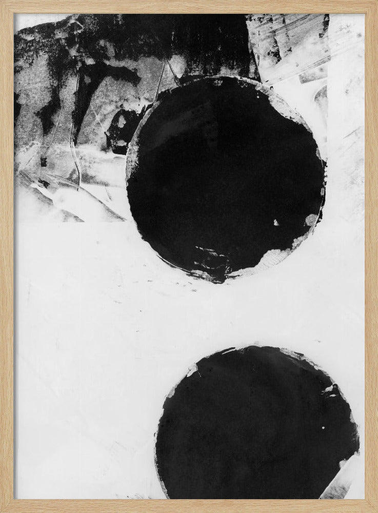 Black and White Abstract Dots 2 | Poster