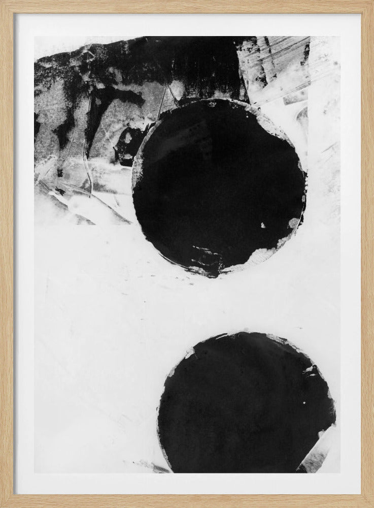 Black and White Abstract Dots 2 | Poster