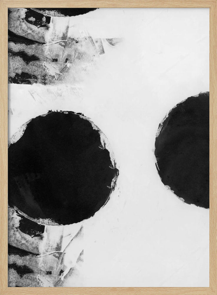 Black and White Abstract Dots 3 | Poster