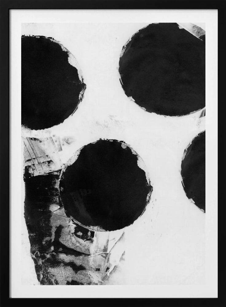 Black and White Abstract Dots 4 | Poster