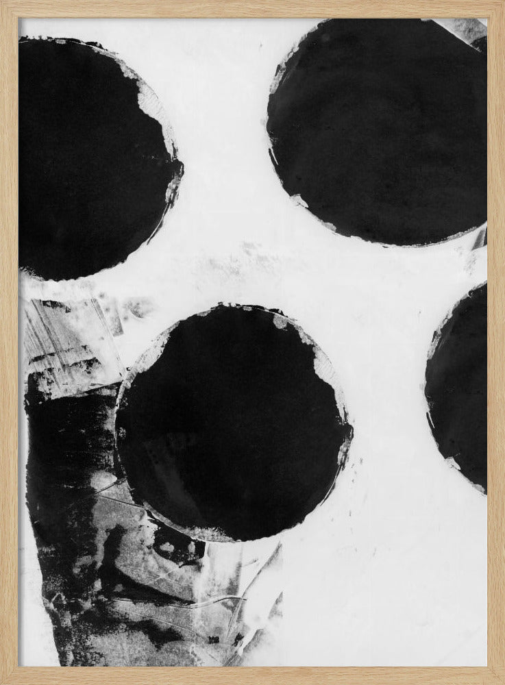 Black and White Abstract Dots 4 | Poster