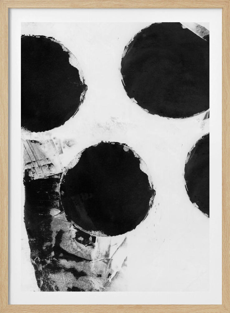 Black and White Abstract Dots 4 | Poster