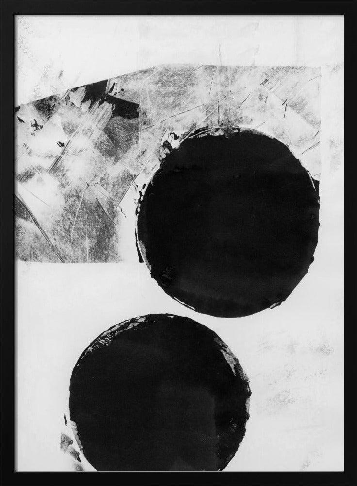 Black and White Abstract Dots 5 | Poster