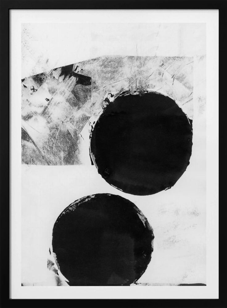 Black and White Abstract Dots 5 | Poster