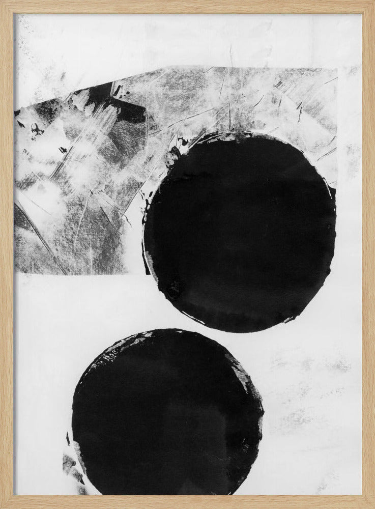 Black and White Abstract Dots 5 | Poster