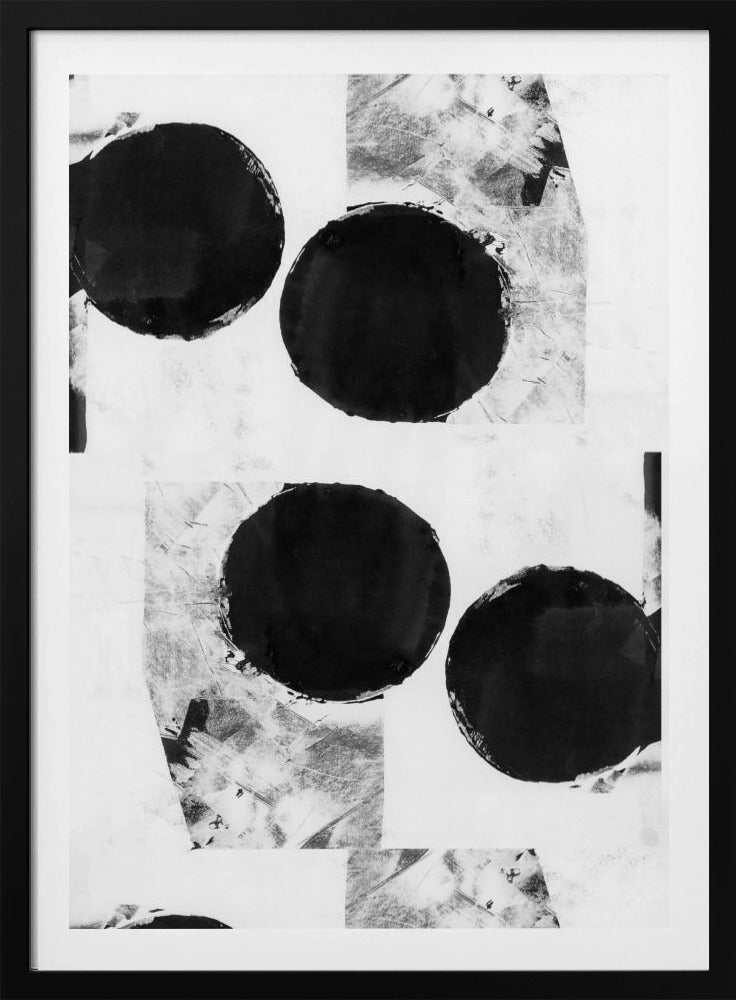 Black and White Abstract Dots 6 | Poster