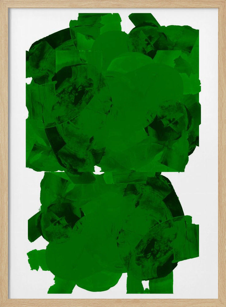 Green and Black Abstract Composition No.2 | Poster