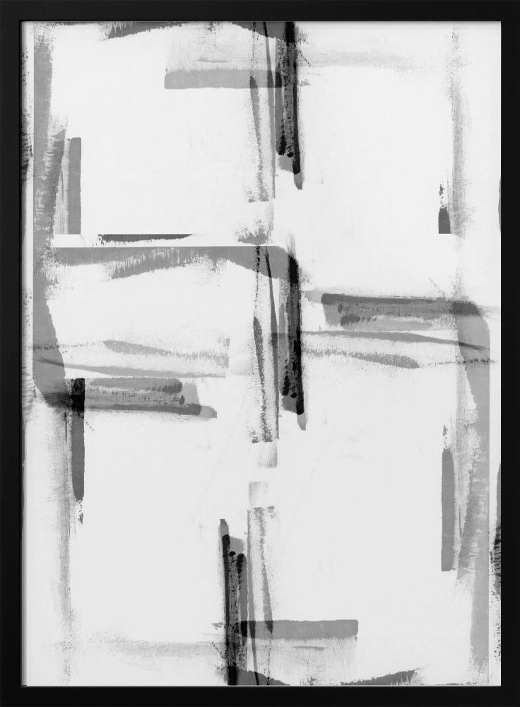 Minimal Black and White Abstract 2 | Poster