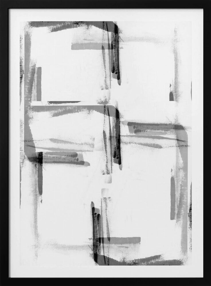 Minimal Black and White Abstract 2 | Poster