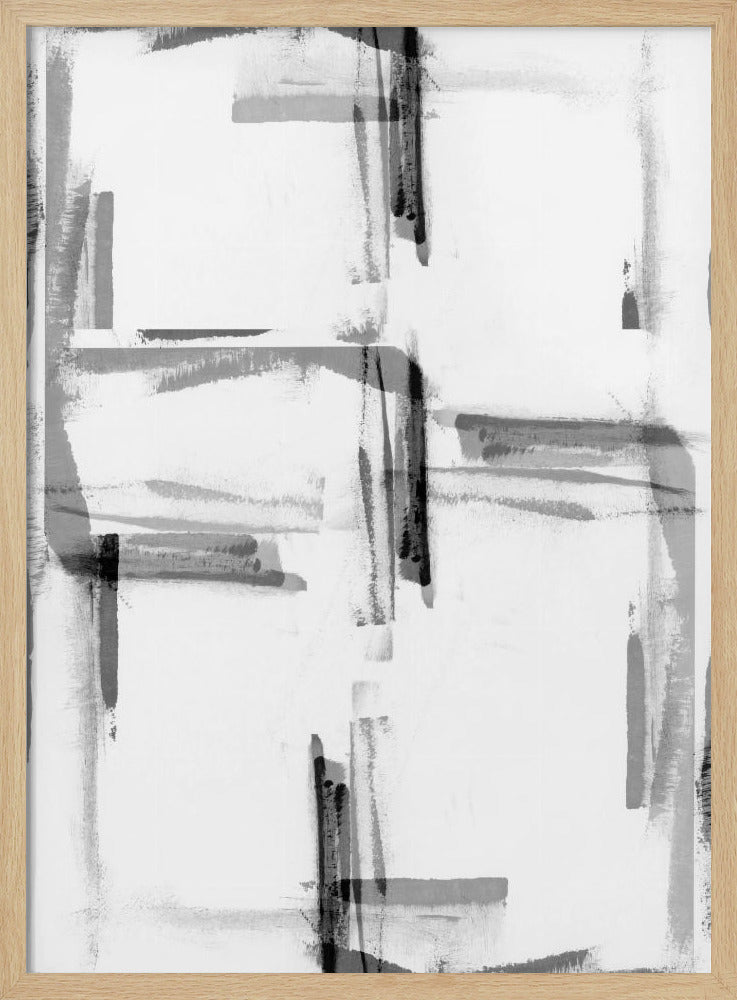 Minimal Black and White Abstract 2 | Poster