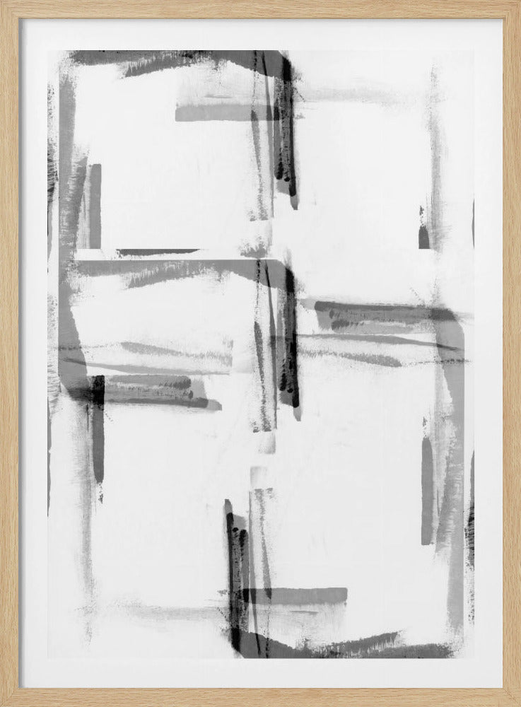 Minimal Black and White Abstract 2 | Poster