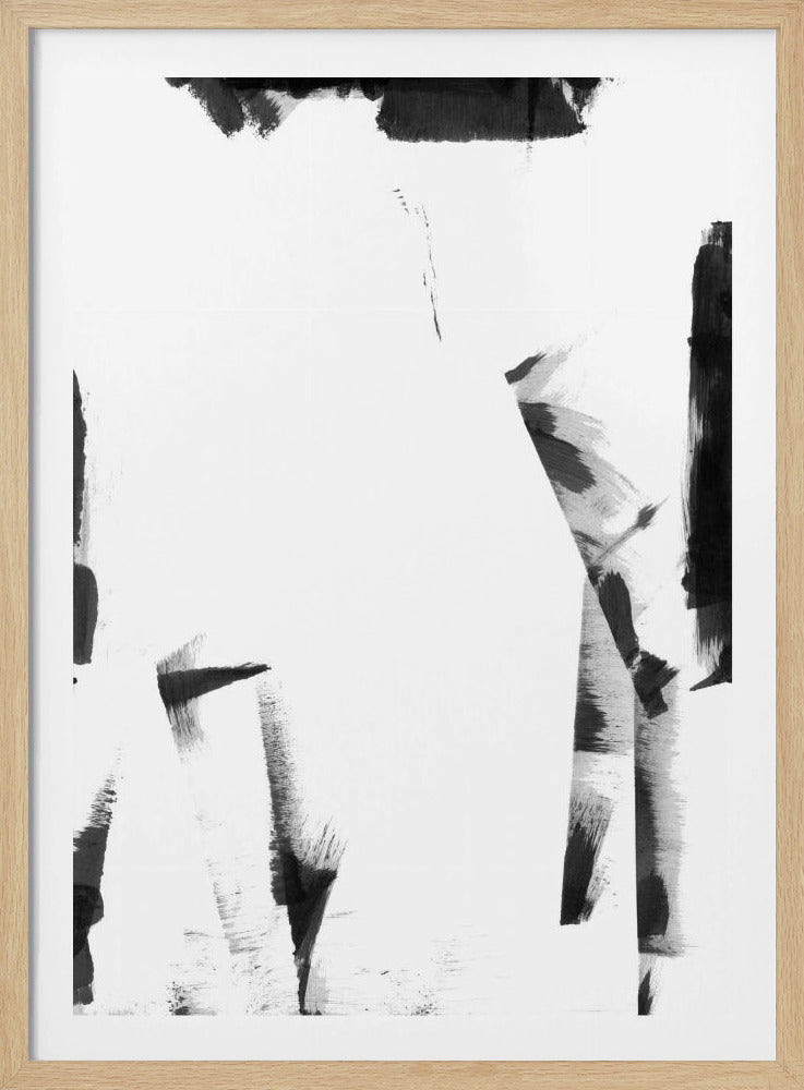 Minimal Black and White Abstract 3 | Poster