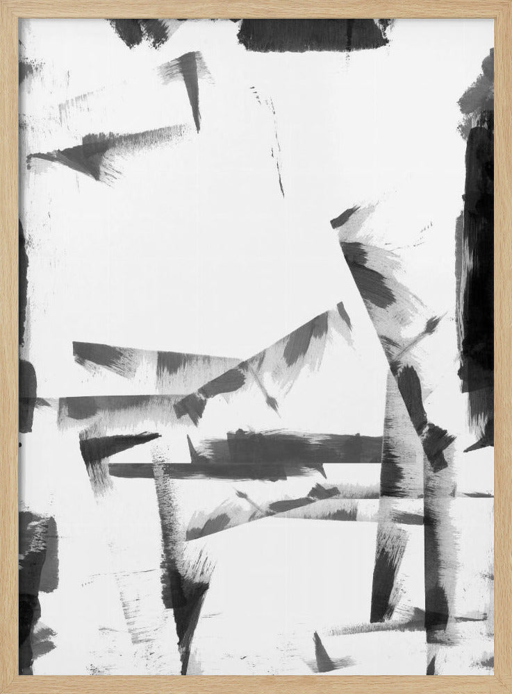 Minimal Black and White Abstract 4 | Poster