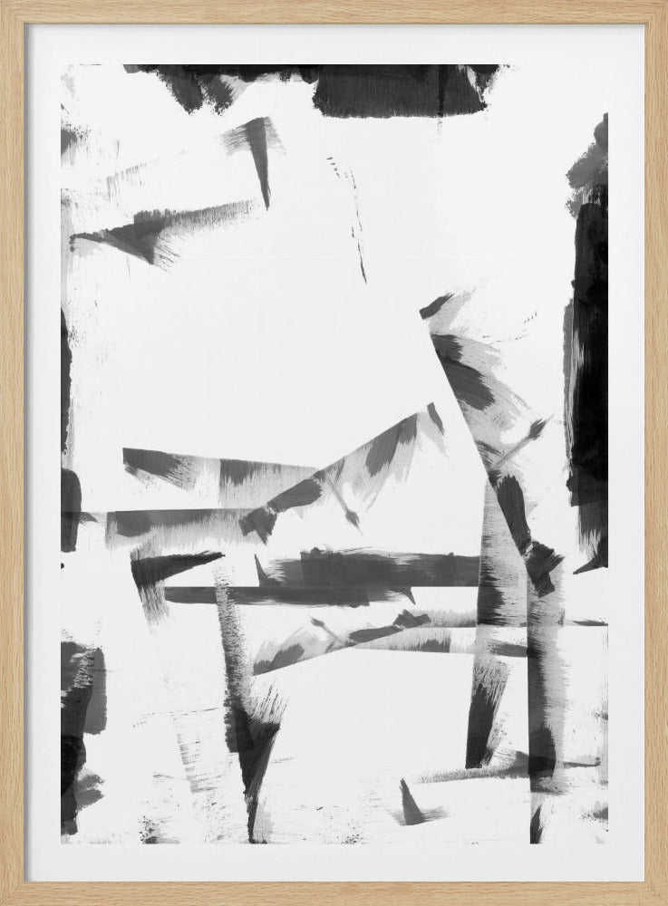 Minimal Black and White Abstract 4 | Poster
