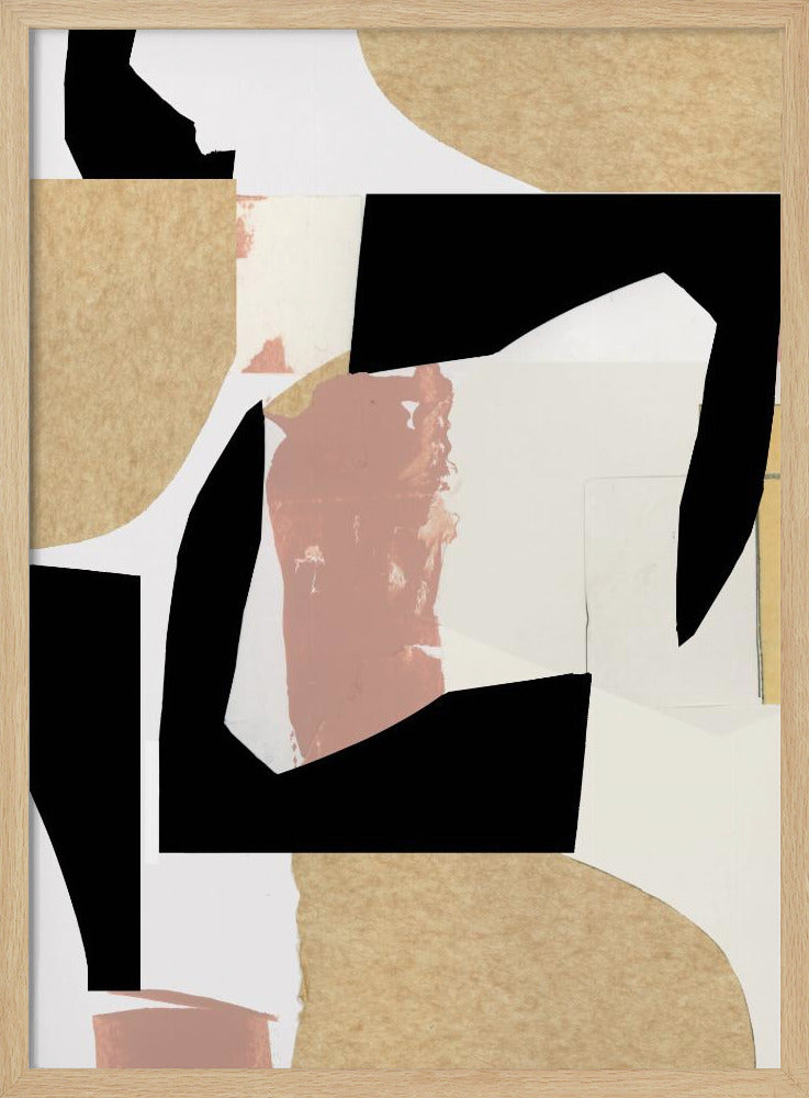 Neutral Abstract Shapes On White 2 | Poster