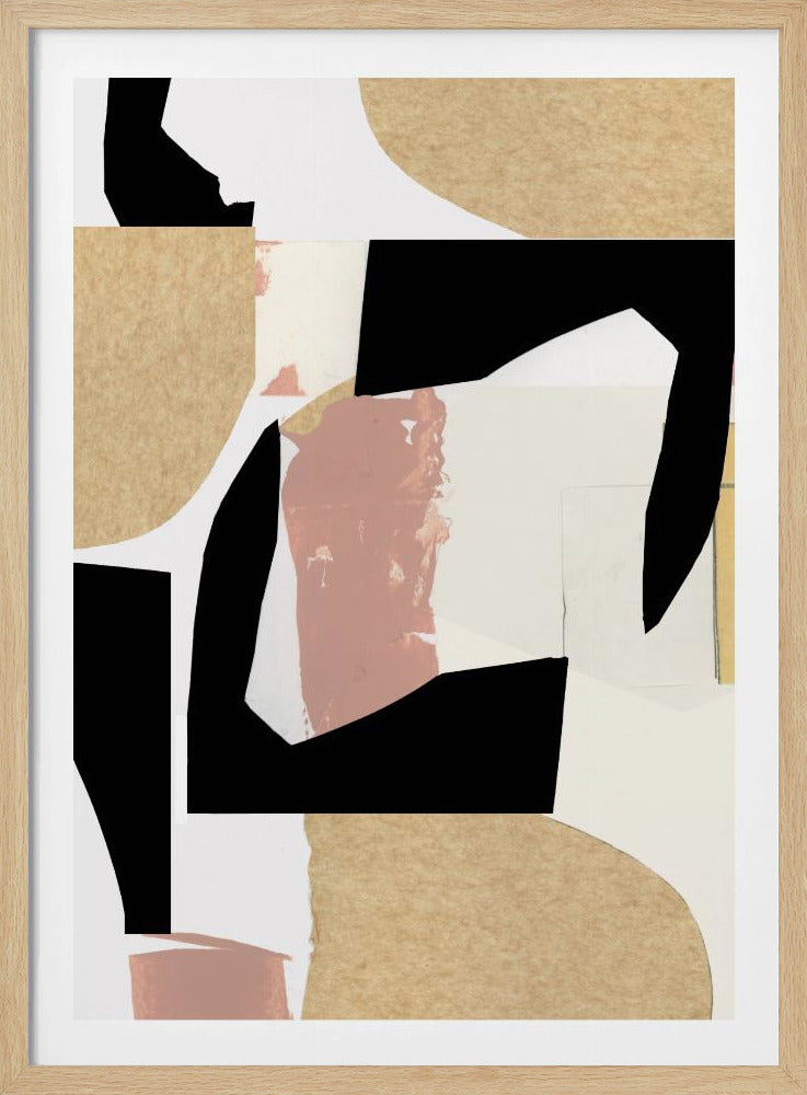 Neutral Abstract Shapes On White 2 | Poster