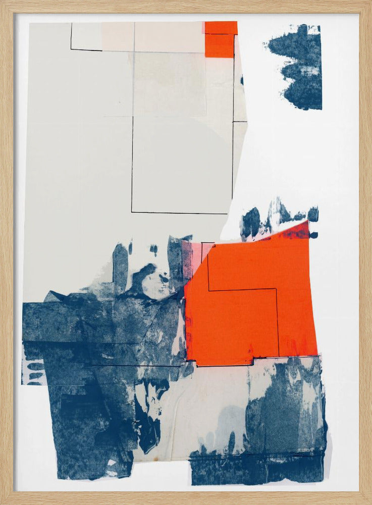 Neutral Abstract Shapes On White 3 | Poster