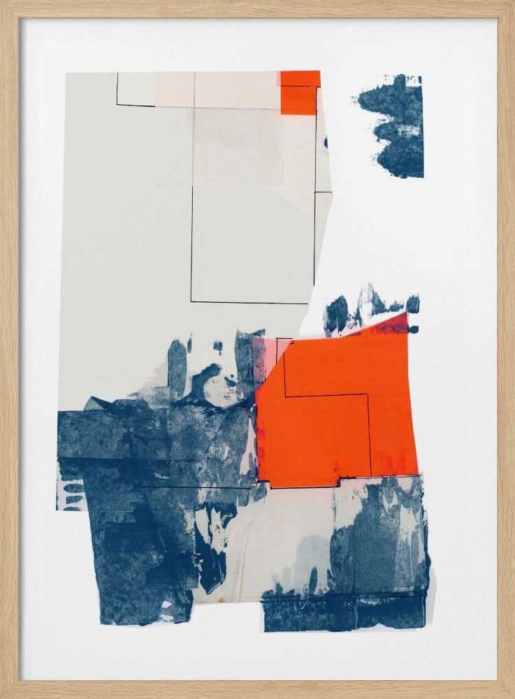 Neutral Abstract Shapes On White 3 | Poster
