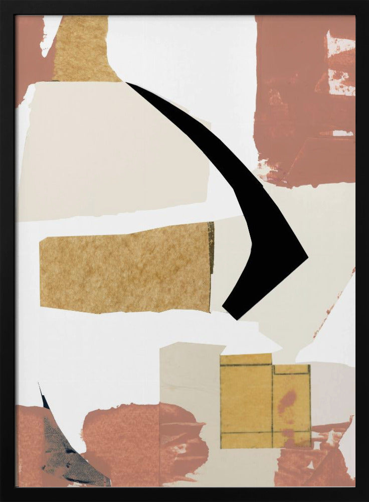 Neutral Abstract Shapes On White 1 | Poster