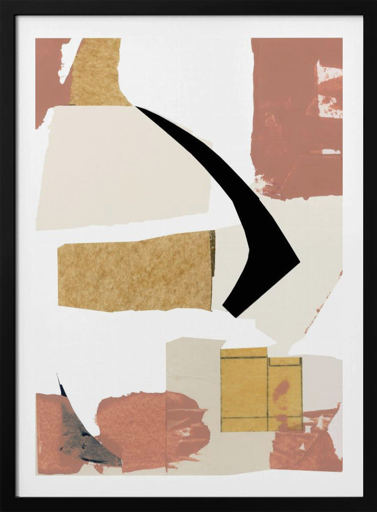 Neutral Abstract Shapes On White 1 | Poster