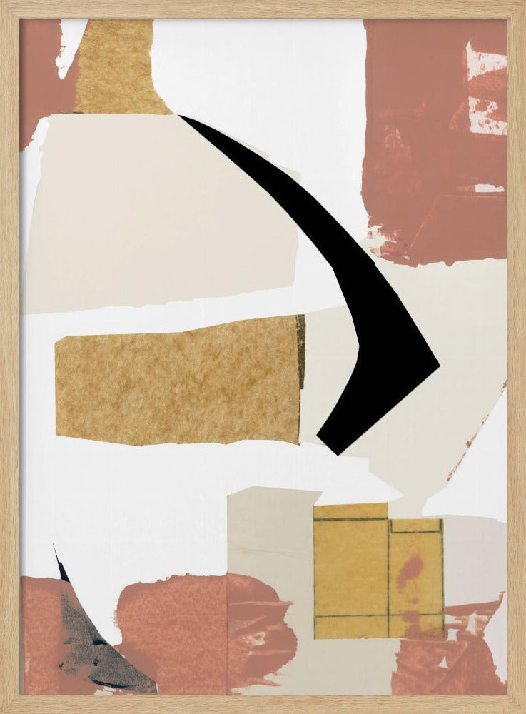Neutral Abstract Shapes On White 1 | Poster