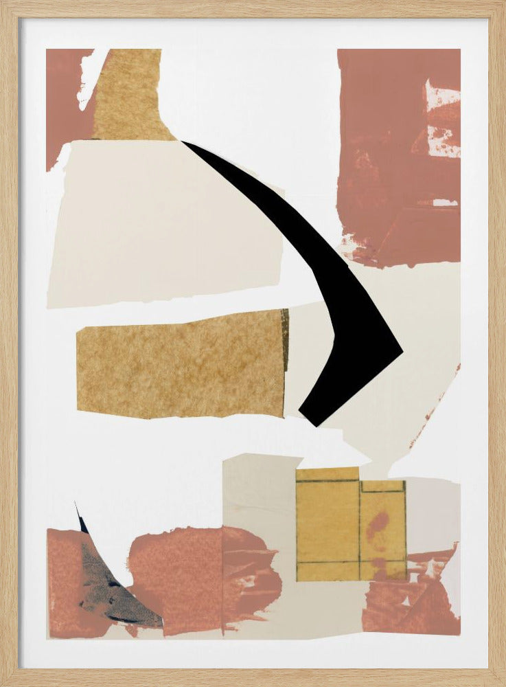 Neutral Abstract Shapes On White 1 | Poster