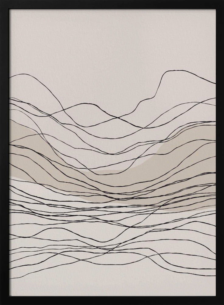 Serene Line Waves | Poster