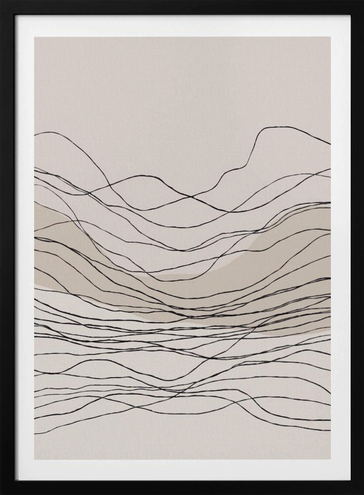 Serene Line Waves | Poster
