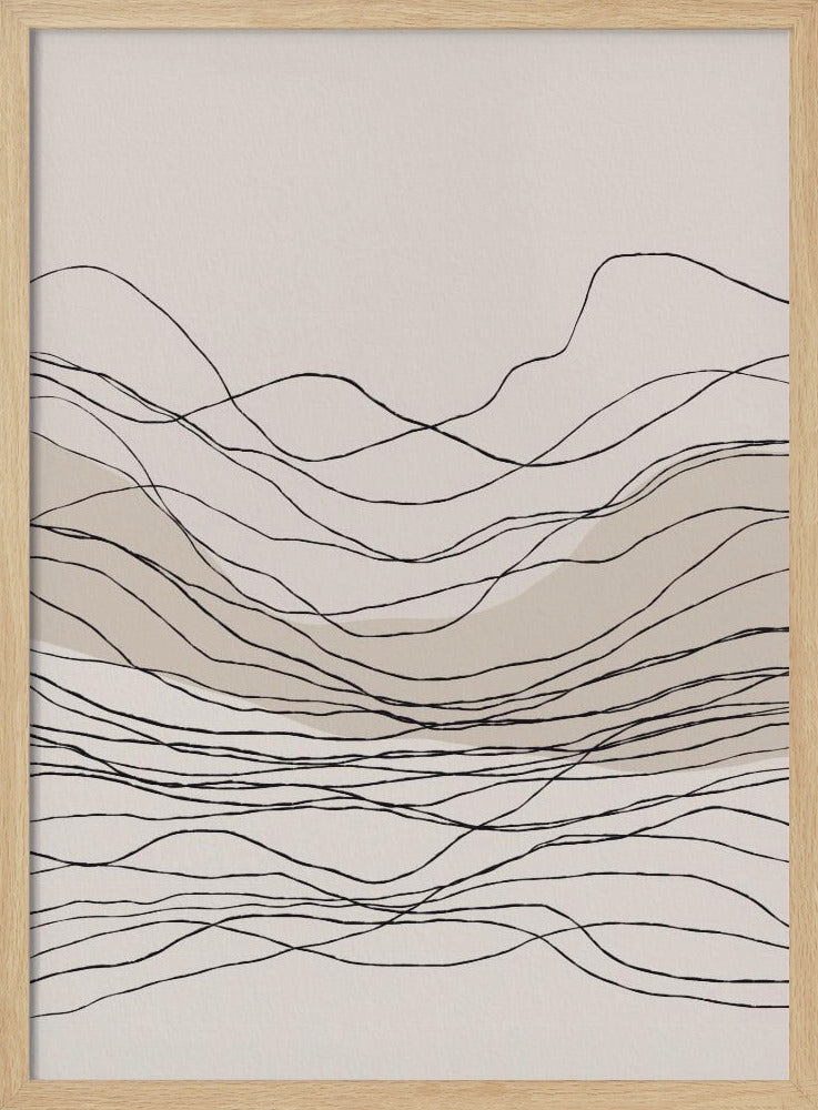 Serene Line Waves | Poster