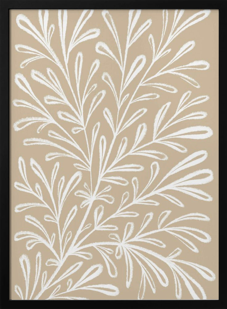 Beige White Plant | Poster