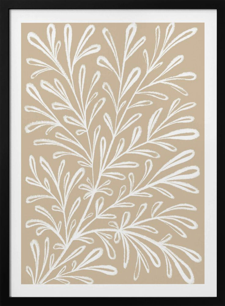 Beige White Plant | Poster