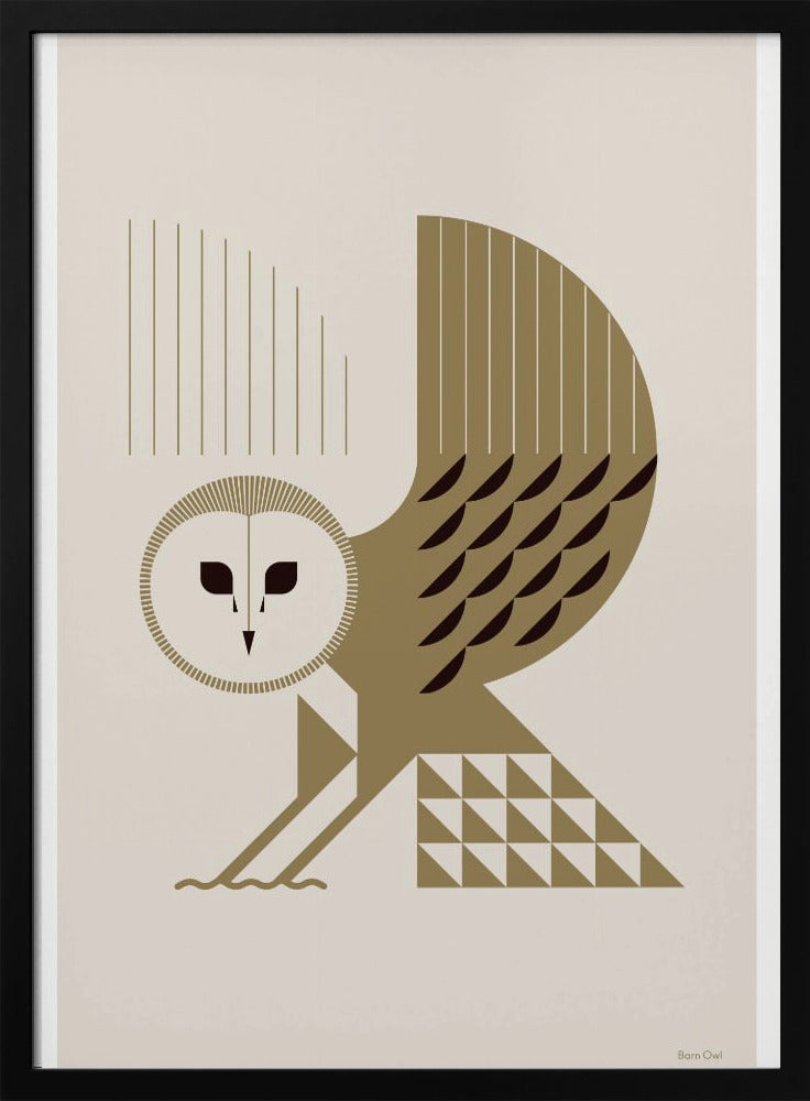 Golden Animals - Barn Owl (White) | Poster