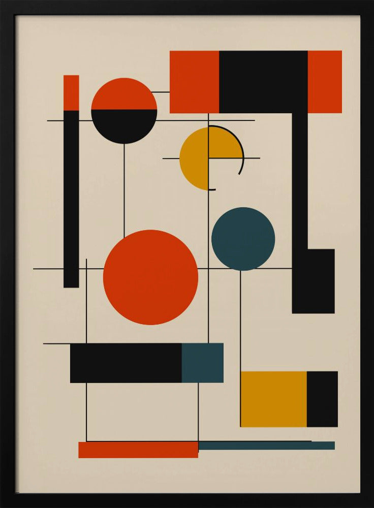 Geometric Shapes And A Balanced Color PaletteGeometric Harmony | Poster