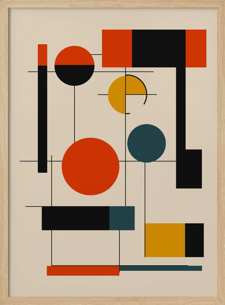 Geometric Shapes And A Balanced Color PaletteGeometric Harmony | Poster