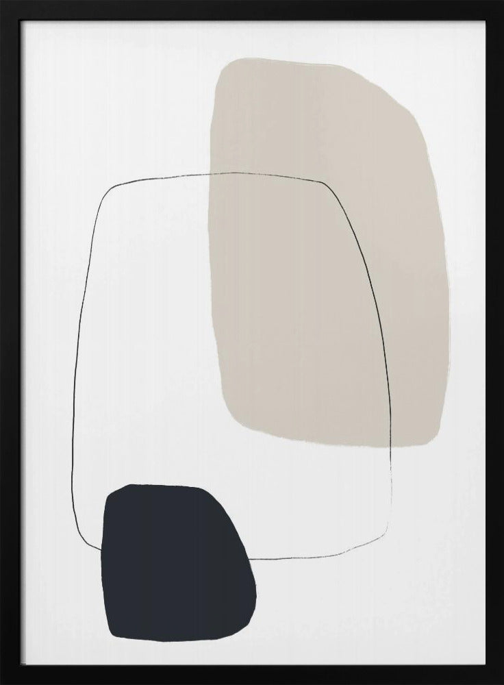 Organic Shapes In Neutral Tones | Poster