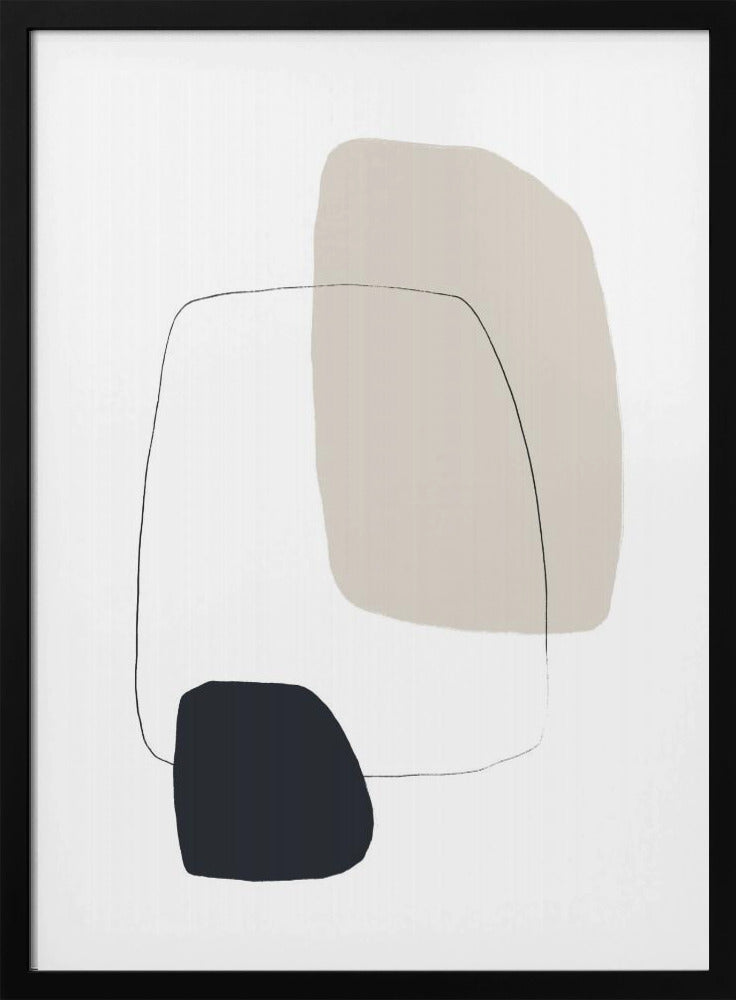 Organic Shapes In Neutral Tones | Poster