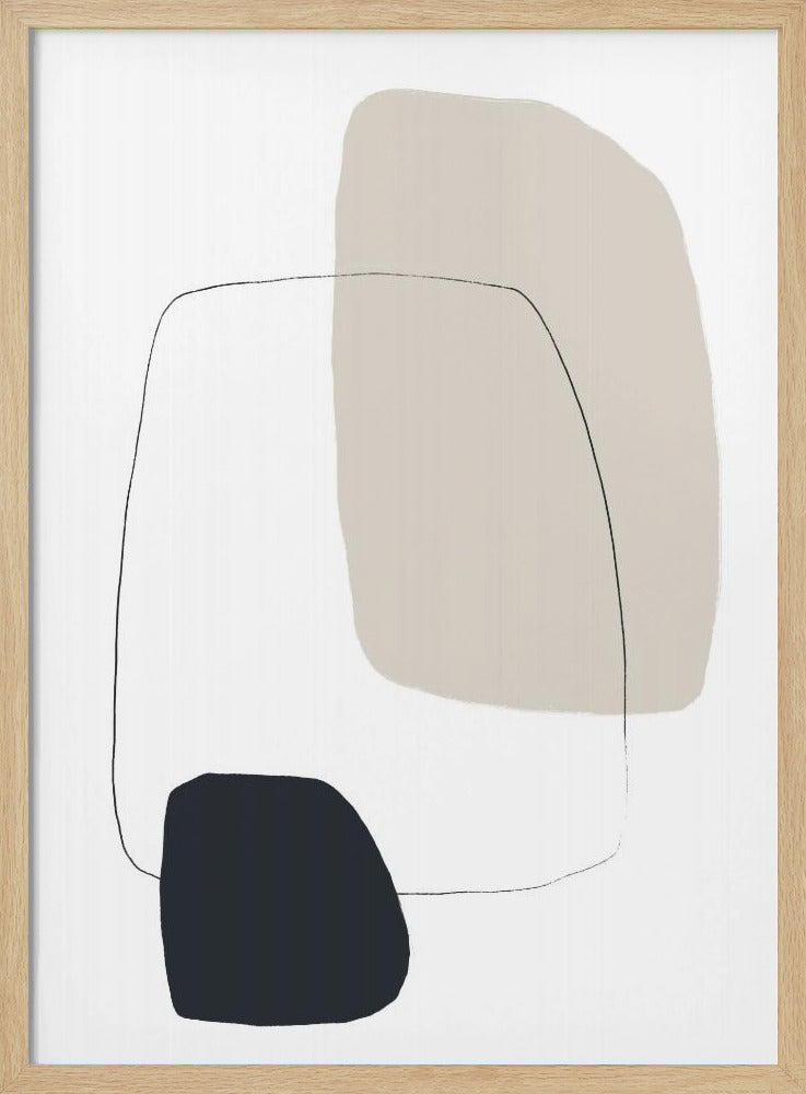Organic Shapes In Neutral Tones | Poster